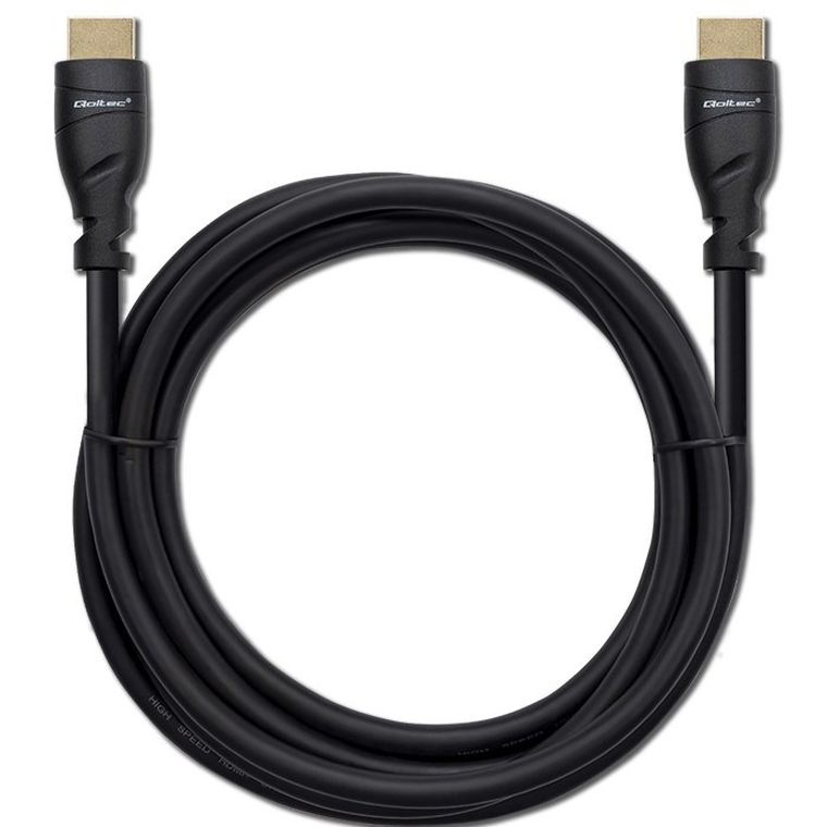 Qoltec, kabel HDMI V2.1 Ultra High Speed, czarny, 8K, 60 Hz, 26 AWG