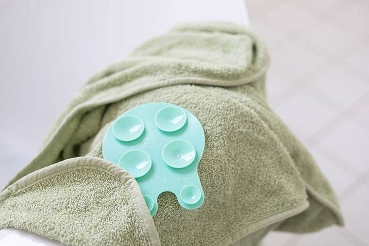 Quut, Grippi, Jellyfish, antypoślizgowe przyssawki meduzy do wanny, minty yellow, 8 szt.