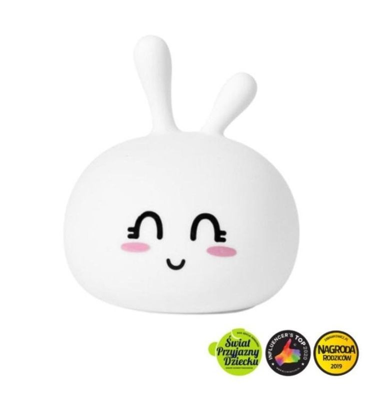 Rabbit & Friends, Królik Słodziak, lampka silikonowa, biała
