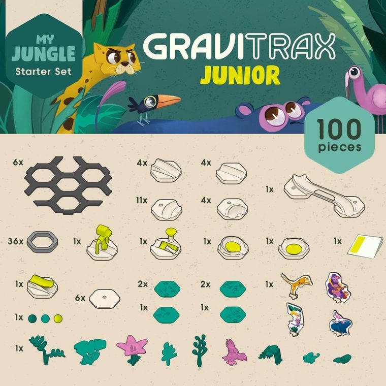 Ravensburger, GraviTrax Junior, Dżungla, zestaw startowy