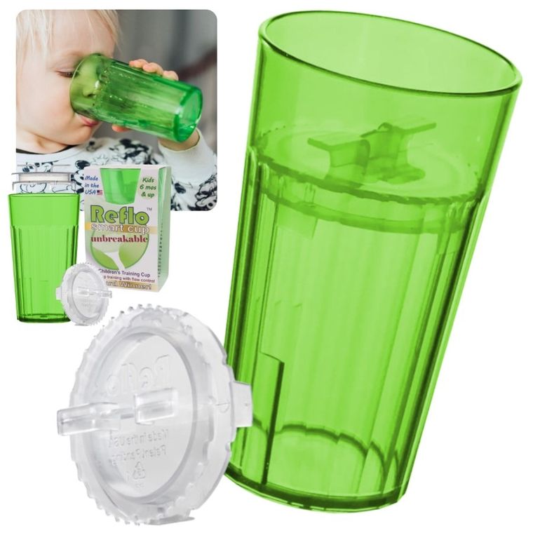Reflo, kubek do nauki picia, zielony, 280 ml