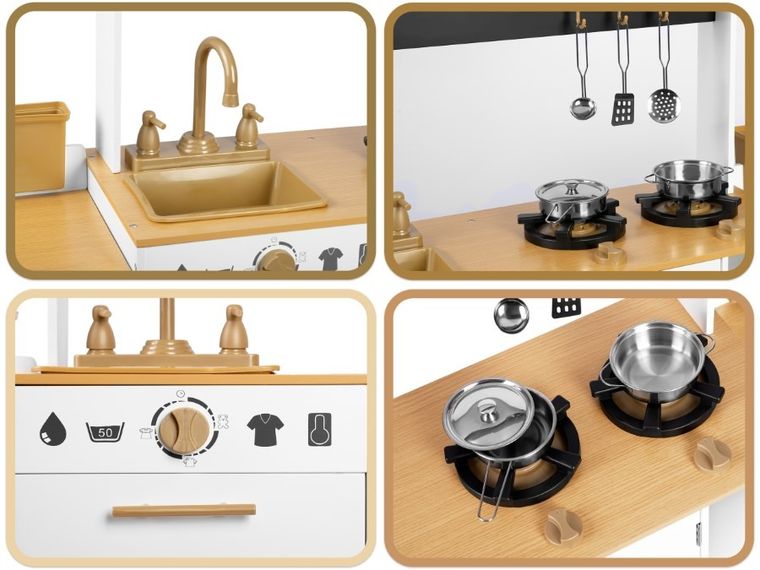 Ricokids, drewniana kuchnia z akcesoriami