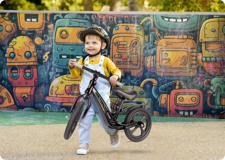 Ricokids, Funnu, rowerek biegowy dla dzieci, czarny