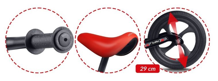 Ricokids, Funnu, rowerek biegowy dla dzieci, czarny