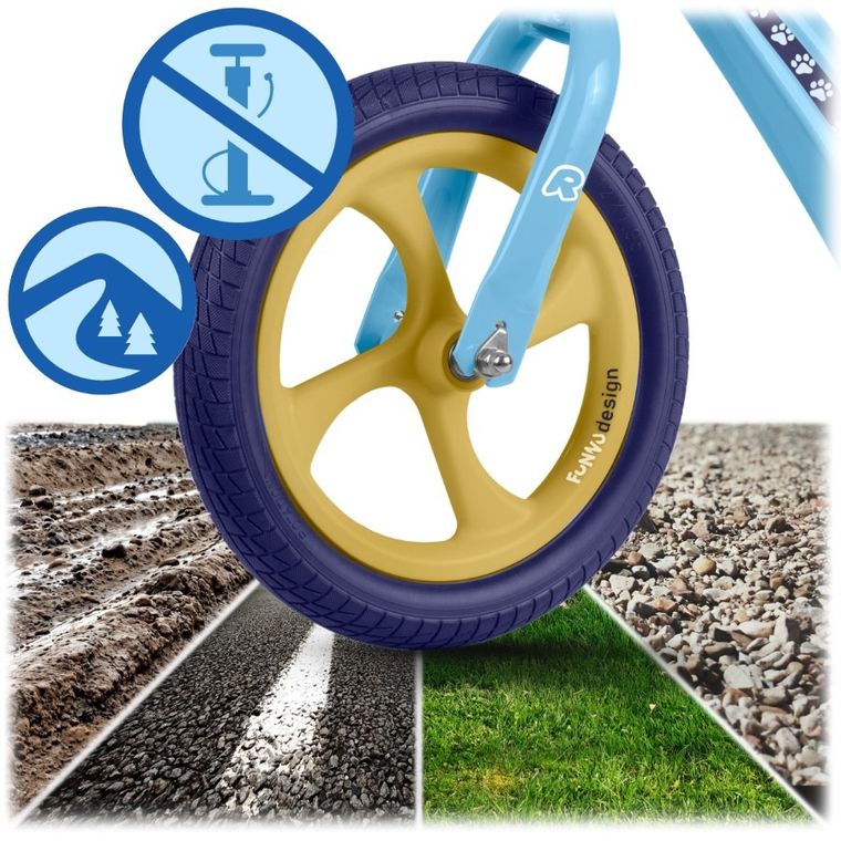 Ricokids, Funnu, rowerek biegowy dla dzieci, niebieski