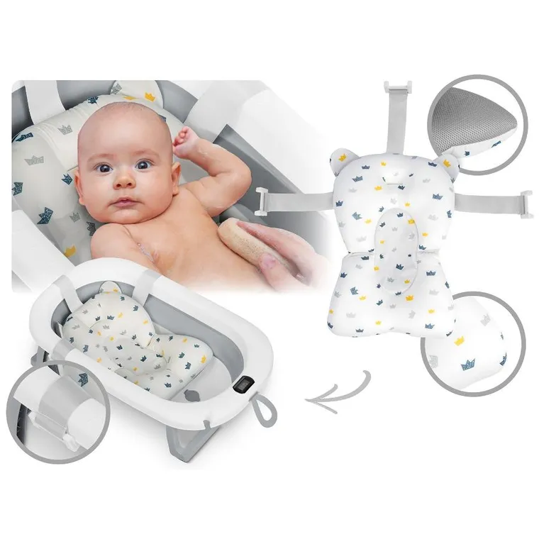 Ricokids, RK-287, wanienka składana ze stelażem, termometrem i wkładką, biało-szara