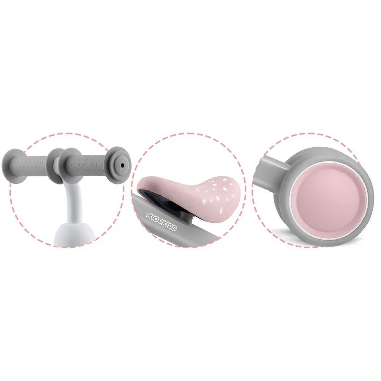 Ricokids, rowerek biegowy dla dzieci, trójkołowy, szary