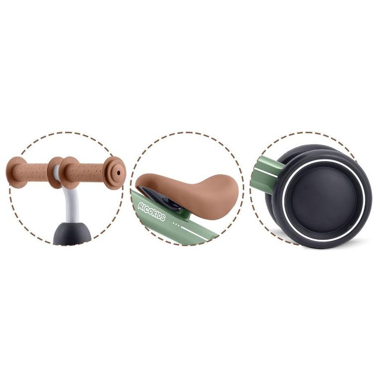 Ricokids, rowerek biegowy dla dzieci, trójkołowy, zielony