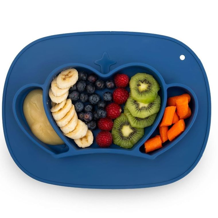 Ricokids, talerzyk dla dzieci silikonowy do karmienia, korona