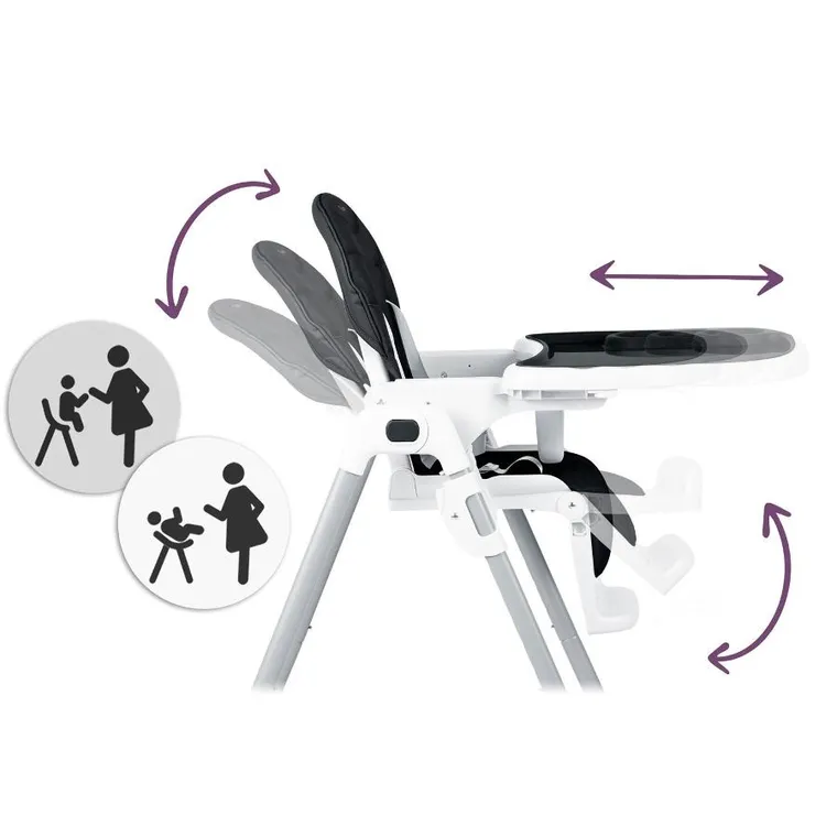 Ricokids, Tulo, krzesełko do karmienia, czarne