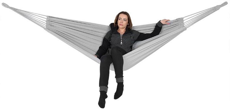 Royokamp, hamak ogrodowy, 2-osobowy, szary stalowy, 200-150 cm