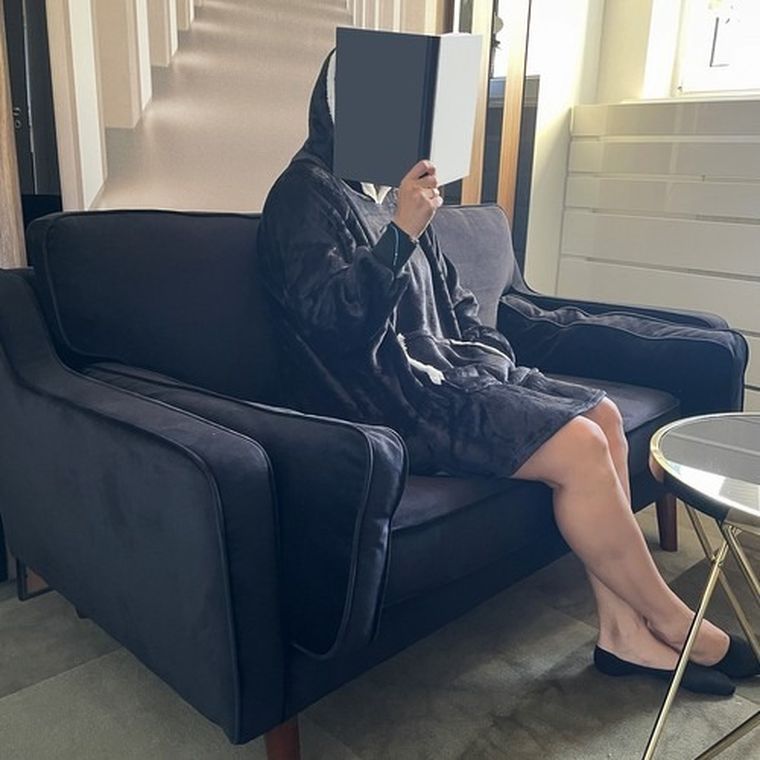 Ruhhy, bluza XXL, koc, czarny