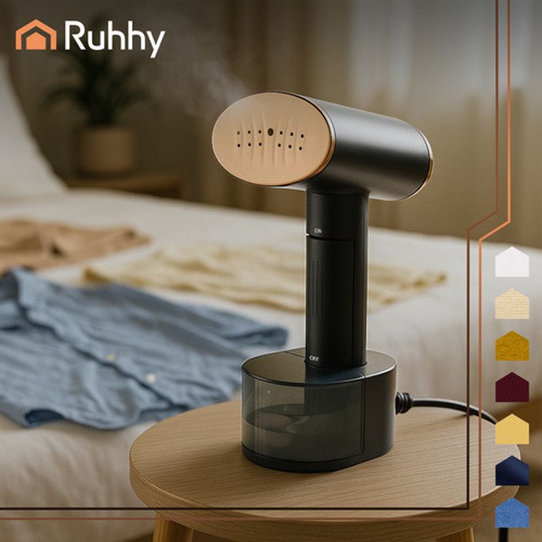 Ruhhy, parownica do ubrań, 2000W, czarna, Mysti, 26339