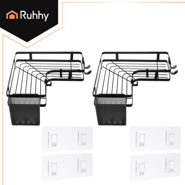 Ruhhy, półka łazienkowa, narożna, 2 szt.