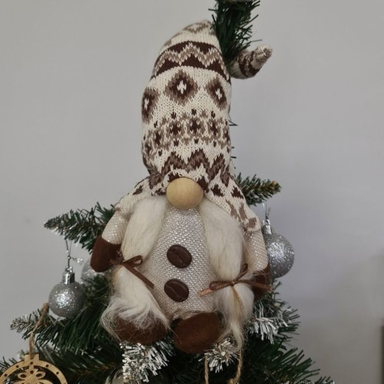 Ruhhy, skrzat stojący, świecący LED, szary