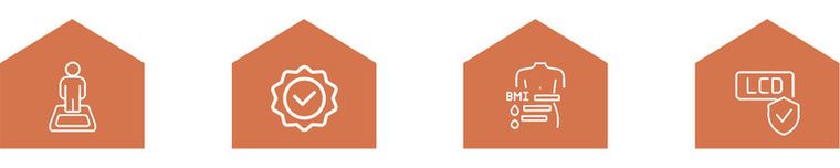 Ruhhy, waga łazienkowa, LCD-analityczna, biała