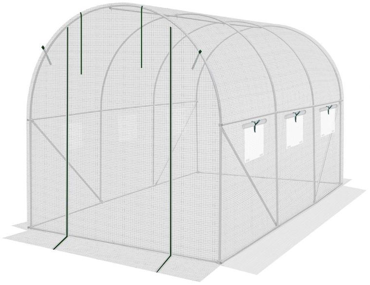 Saska Garden, folia na tunel ogrodowy, biała, 200-300-200 cm