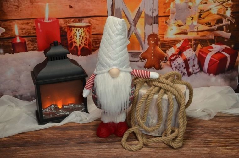 Saska Garden, skrzat na teleskopowych nogach, biały, 80-115 cm