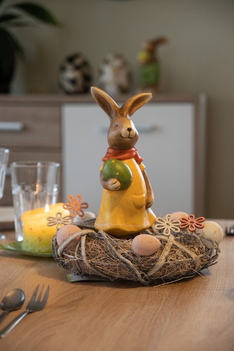 Saska Garden, wianek dekoracyjny, grey, średnica 24 cm