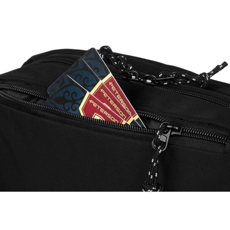 Saszetka na biodro, nerka, czarna, Peterson