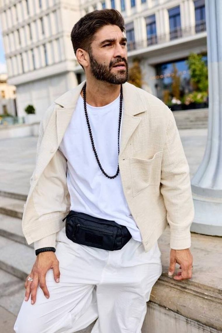 Saszetka na biodro, nerka, czarna, Rovicky