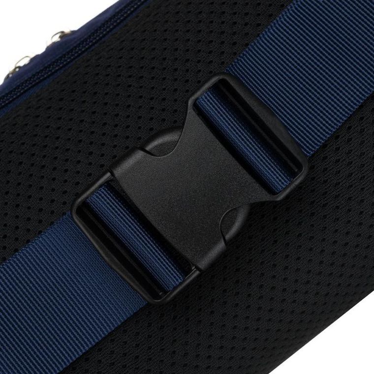 Saszetka na biodro, nerka, granatowa, Peterson