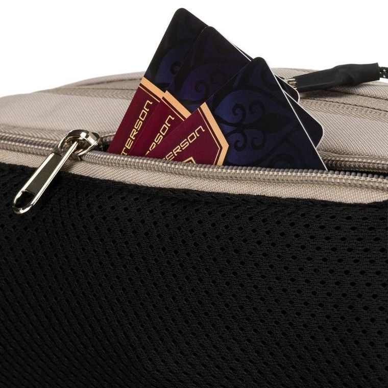 Saszetka na biodro, nerka, jasnoszara, Peterson