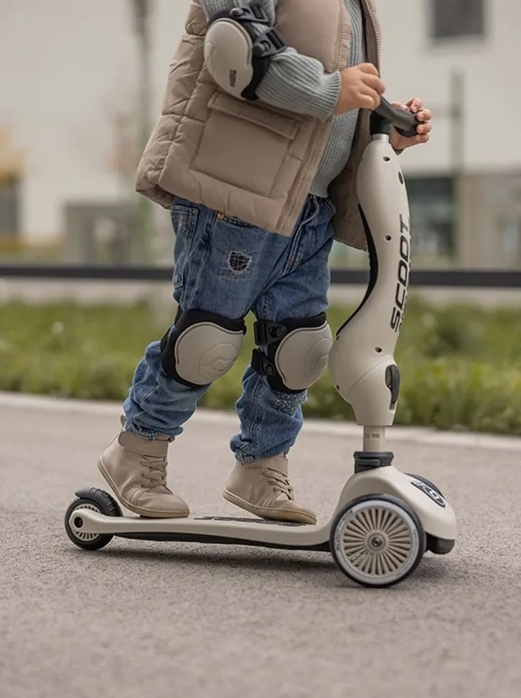 Scoot & Ride, zestaw ochraniaczy dla dzieci, Ash, rozmiar XXS