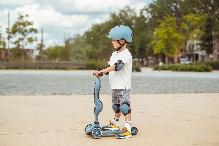 Scoot & Ride, zestaw ochraniaczy dla dzieci, Steel, rozmiar XXS