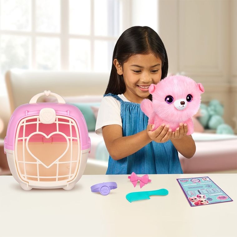 Scruff a Luvs, zwierzaczek kudłaczek, maskotka do kąpania, różowy, 1 szt.