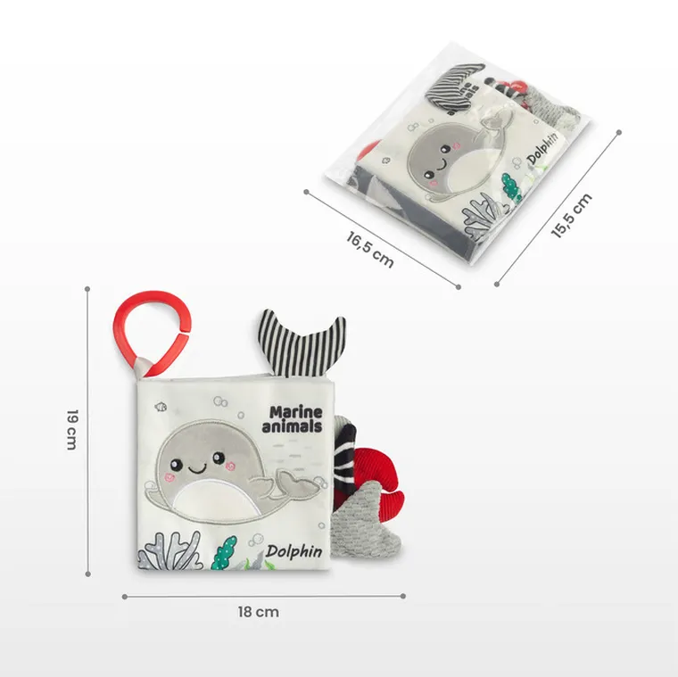 Sensillo, Black&white, książeczka materiałowa, sowa