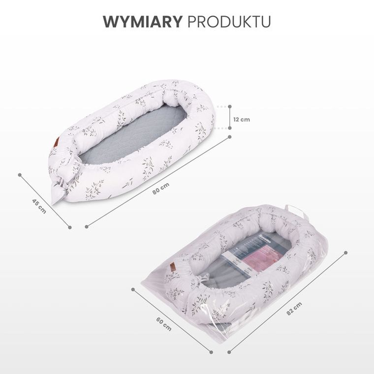 Sensillo, Gałązka, gniazdko niemowlęce, kokon, muślin, zielony, 80-45 cm