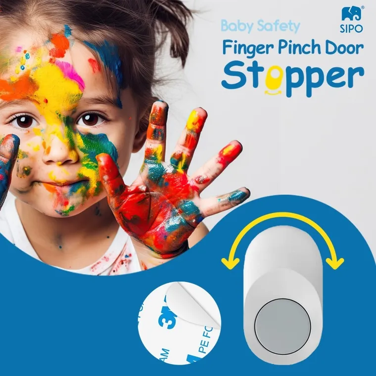 Sipo, zestaw blokad drzwi dla dzieci, regulowane ograniczniki, 2 szt.