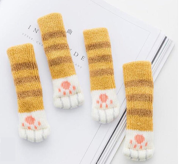 Skarpetki na krzesła, stoły, meble, kocie łapki, beżowy