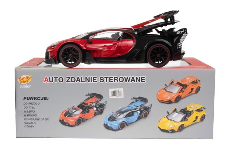 Smily Play, Junior, Auto wyścigowe, pojazd zdalnie sterowany, czerwony, 1:12