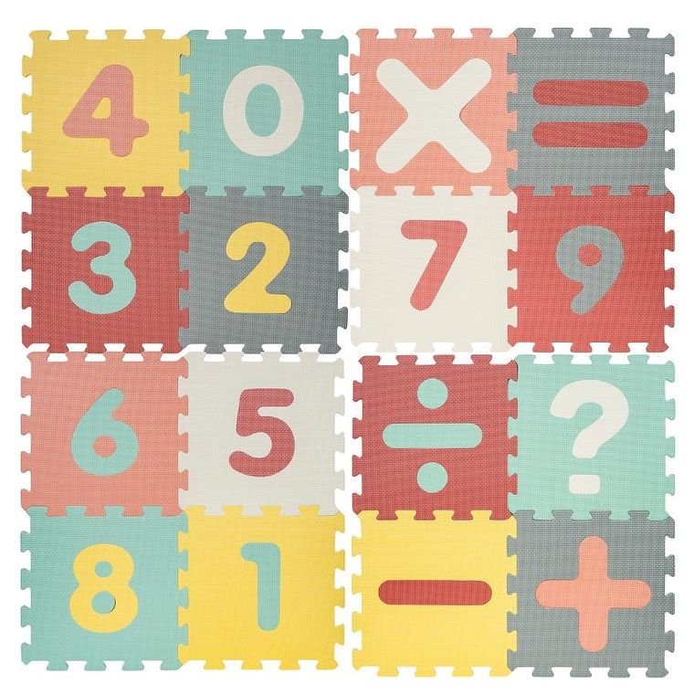 Smily Play, mata piankowa, pastelowa, cyfry