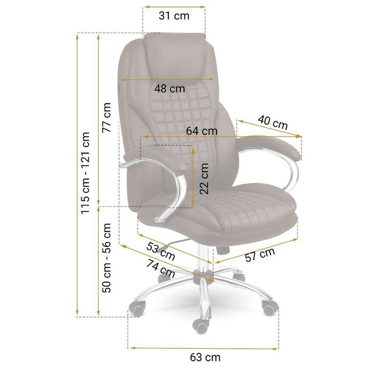 Sofotel, Batory, fotel biurowy, kasztanowy