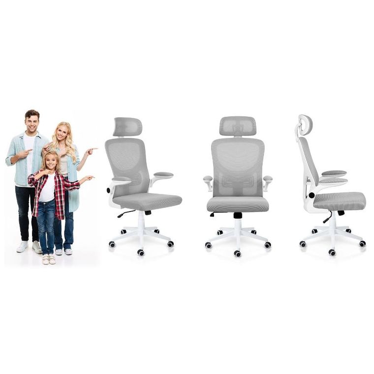 Sofotel, Brass, fotel biurowy, szary