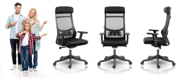 Sofotel, Brema, fotel biurowy, czarny