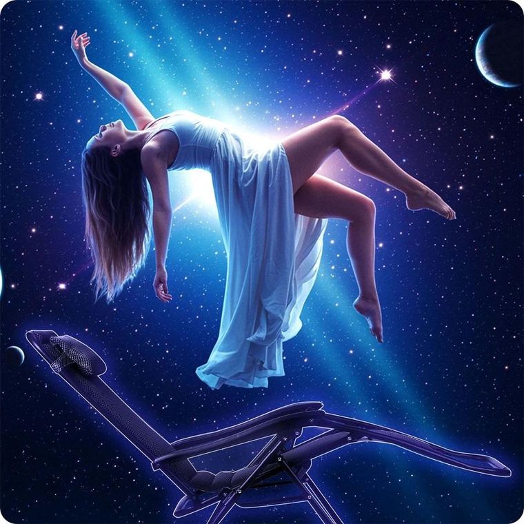 Sofotel, ChillWell Soft, leżak ogrodowy składany z poduszką, czarny