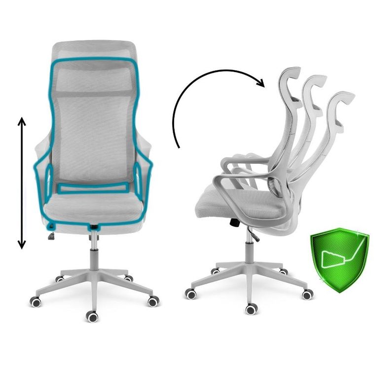 Sofotel, Labi, fotel biurowy, szary