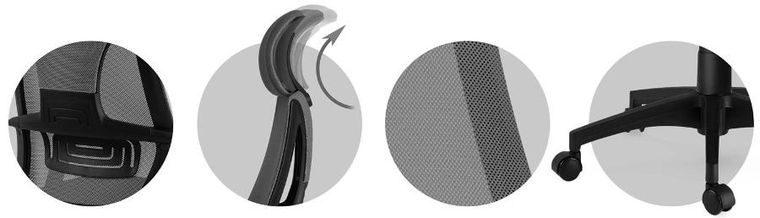 Sofotel, Praga, fotel biurowy, szary