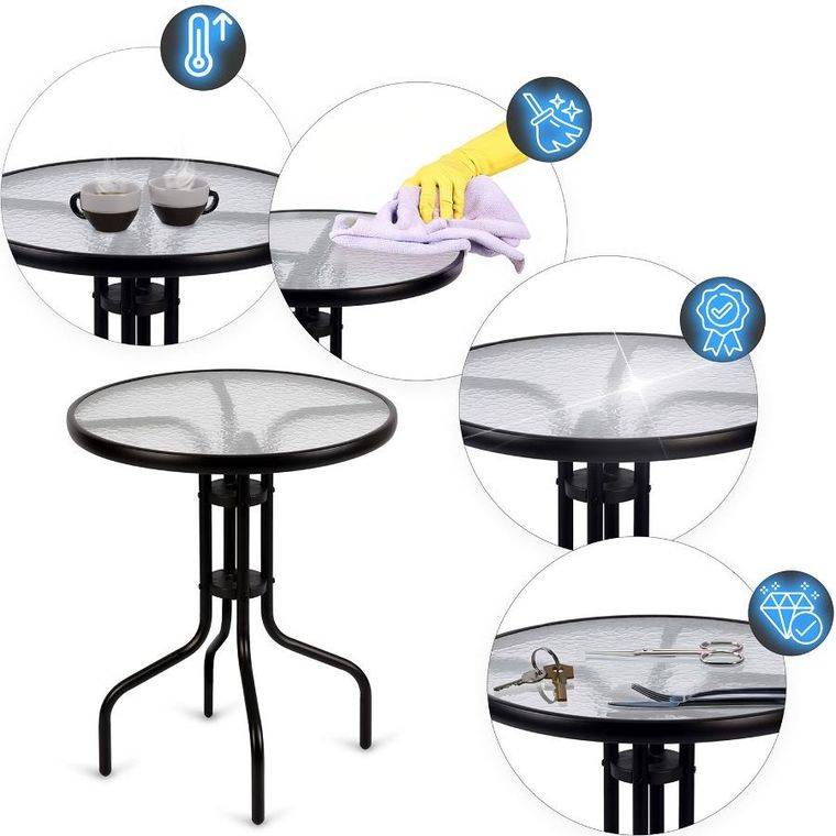 Sofotel, stolik ogrodowy, okrągły, 60-71 cm