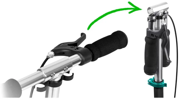 Soke, City, hulajnoga miejska, składana, czarno-turkusowa