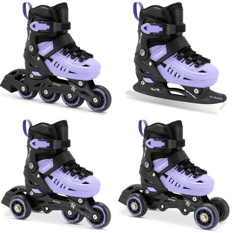 Spokey, łyżworolki regulowane, 4w1, 29-33VT 4ONE