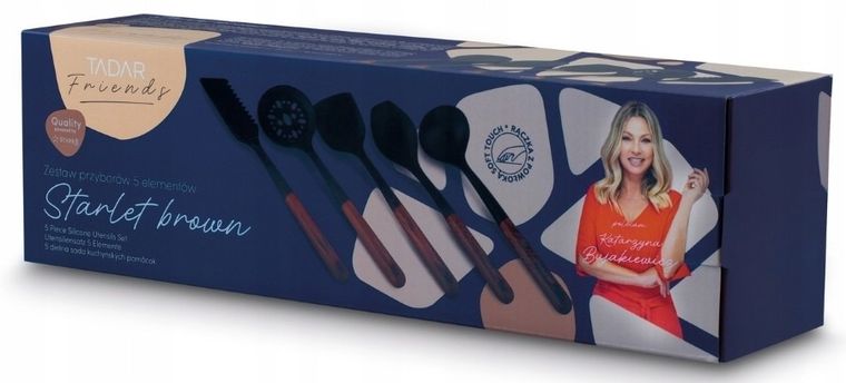Starke Pro, Starlet, zestaw przyborów kuchennych, brown, 5 elementów