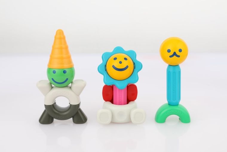 Stick-O, Kot i Pies, klocki magnetyczne, 27 elementów