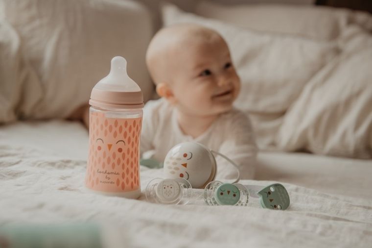 Suavinex, SX Pro, Bonhomia, Sowa, butelka plastikowa, wolny przepływ, róż, 150 ml