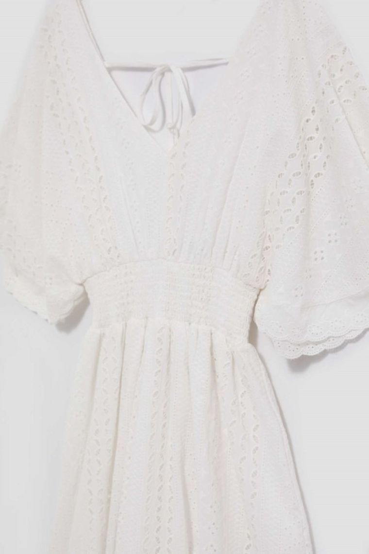 Sukienka damska, biała, Moodo