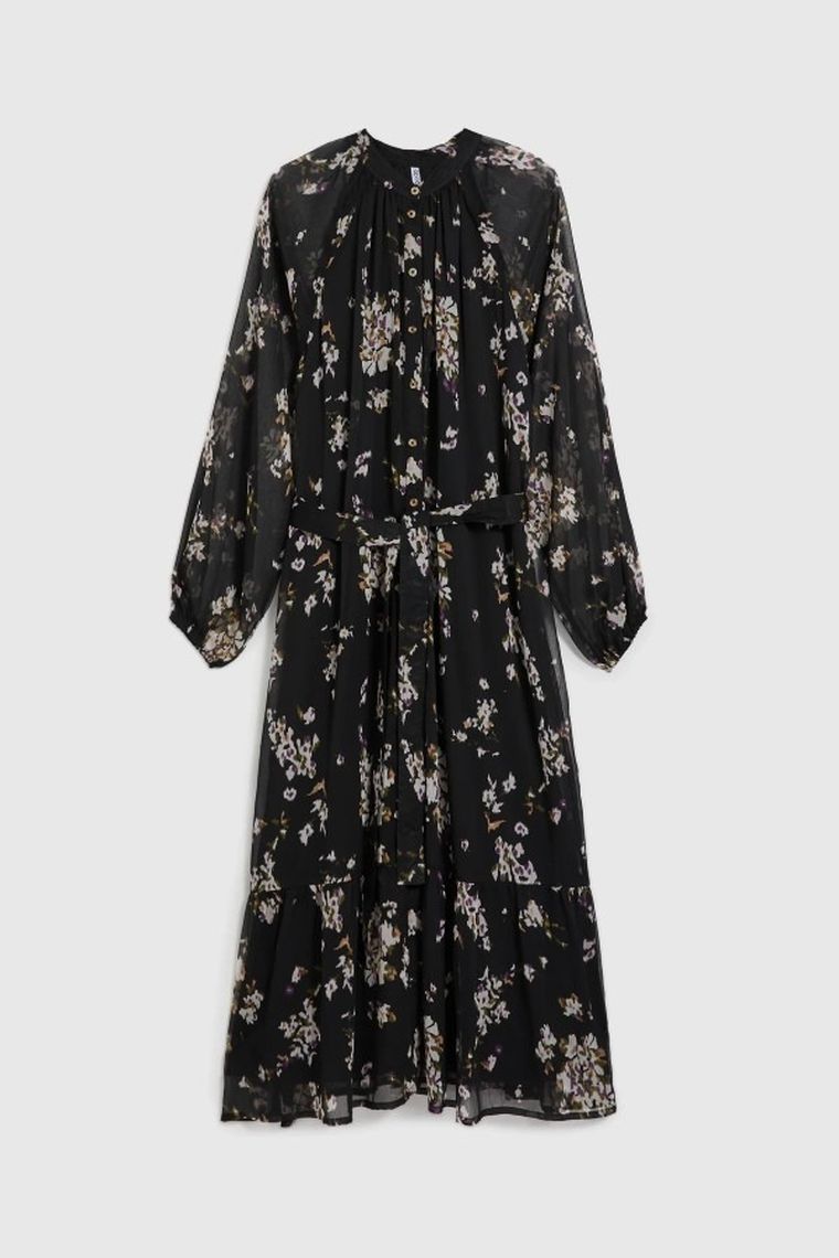 Sukienka damska, czarna, Moodo